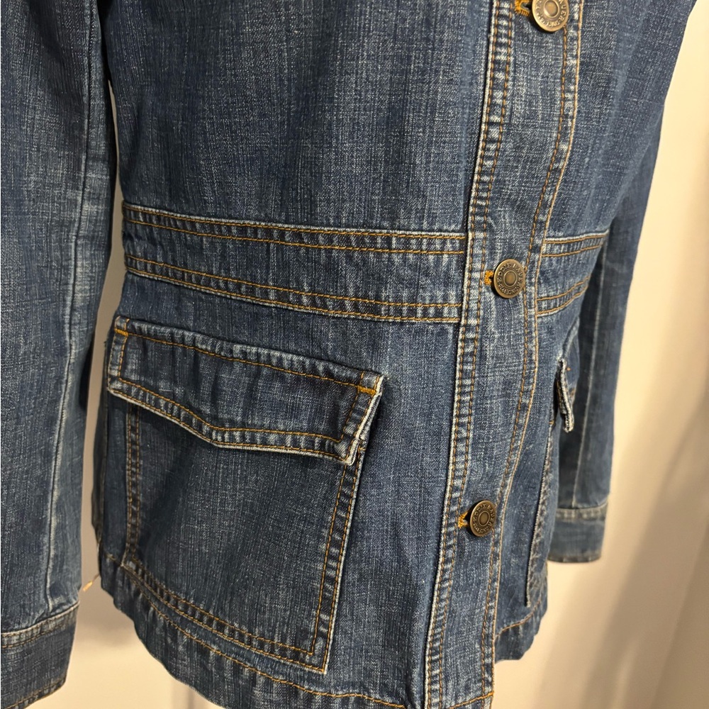 Vintage Eddie Bauer Denim Women’s Chore Jacket Size S - Picture 3 of 11
